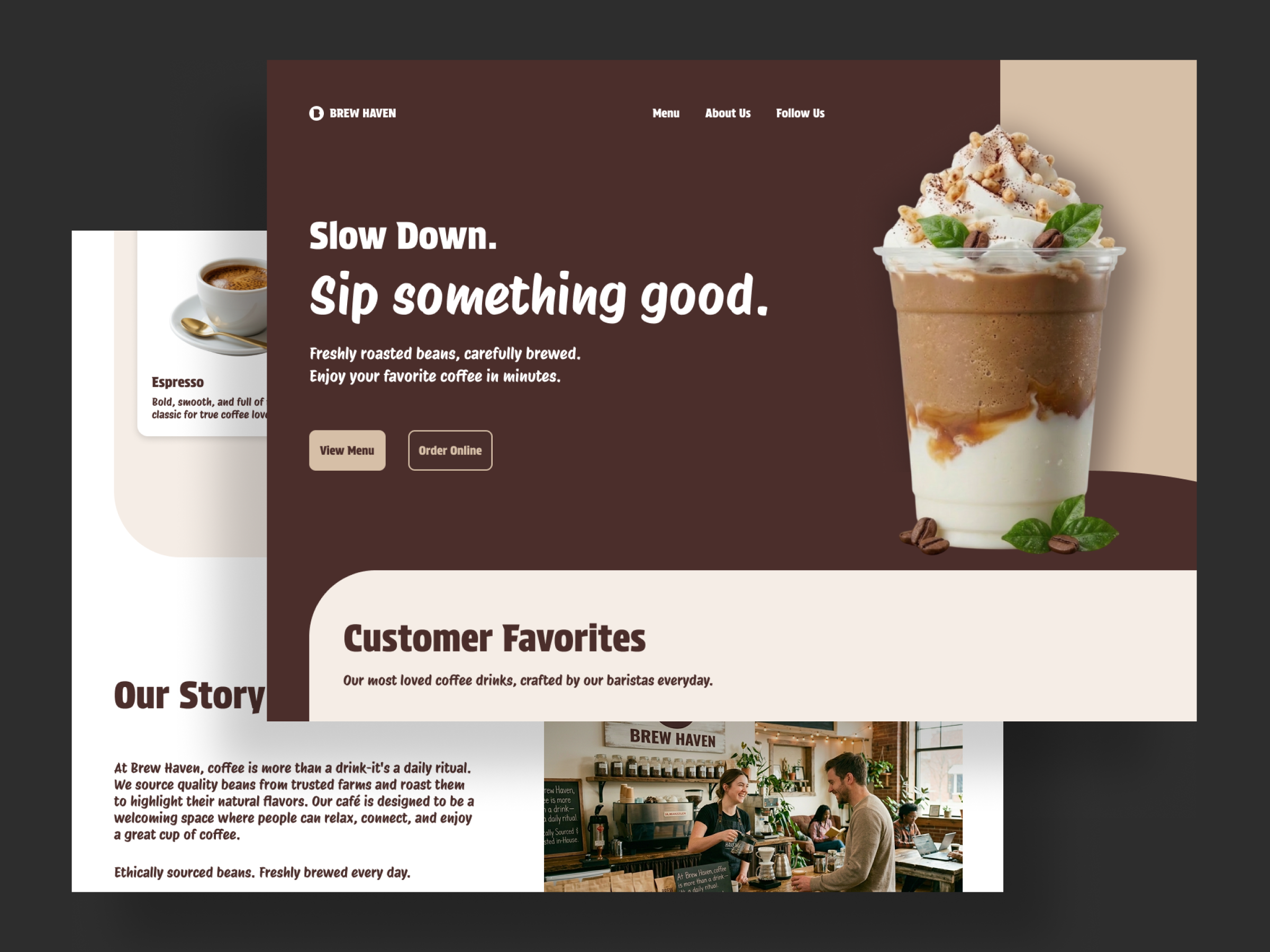 Coffee Shop Landing Page coffee coffee shop coffee shop landing page concept design dailyui figma figma design framer homepage landing page minimal modern ui ui design user interface design web design website design