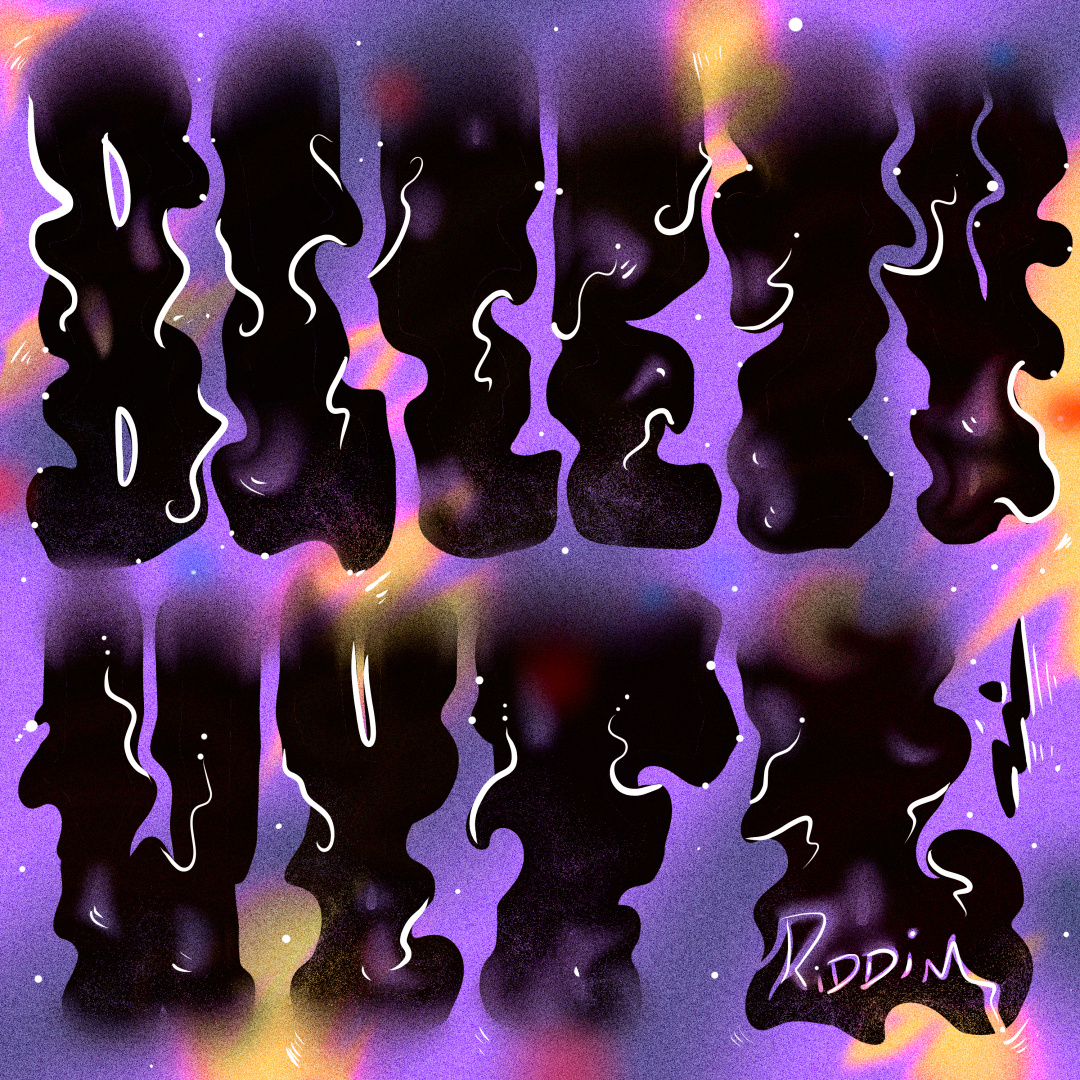"WYFL Riddim" art branding cartoon color pencil cover dancehall design draw dream graffiti hand write hiphop illustration letters music space typography urban art water ink