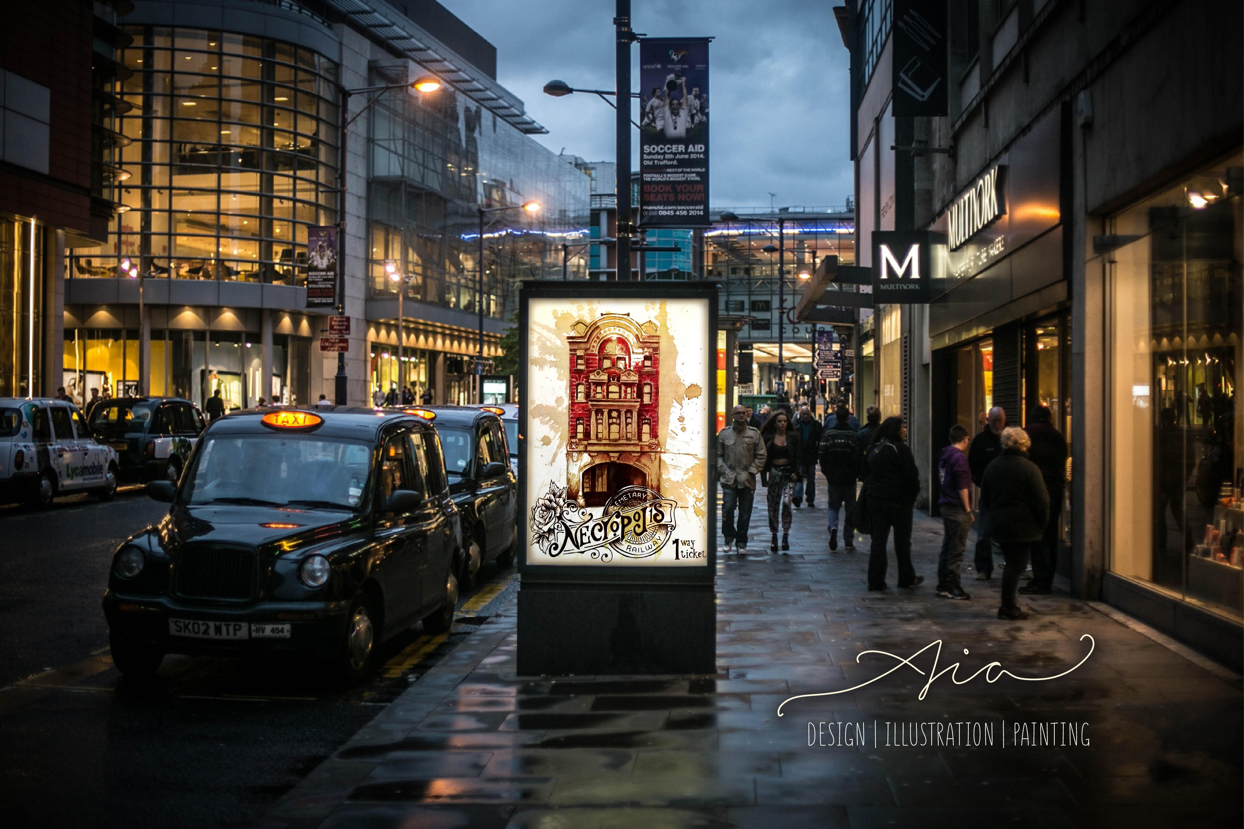 Vintage Necropolis Railway Poster