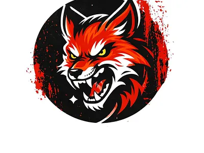 Fury Fox aggressive logo branding fox logo fury fox logo