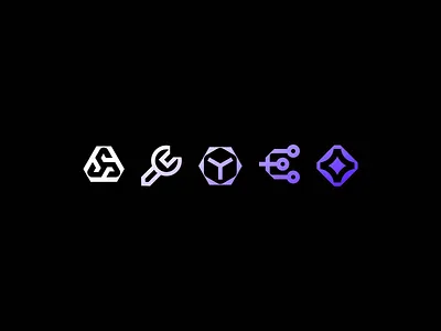 Icons brand identity branding iconography icons identity landing page logo mark negative space symbol visual identity webdesign website design