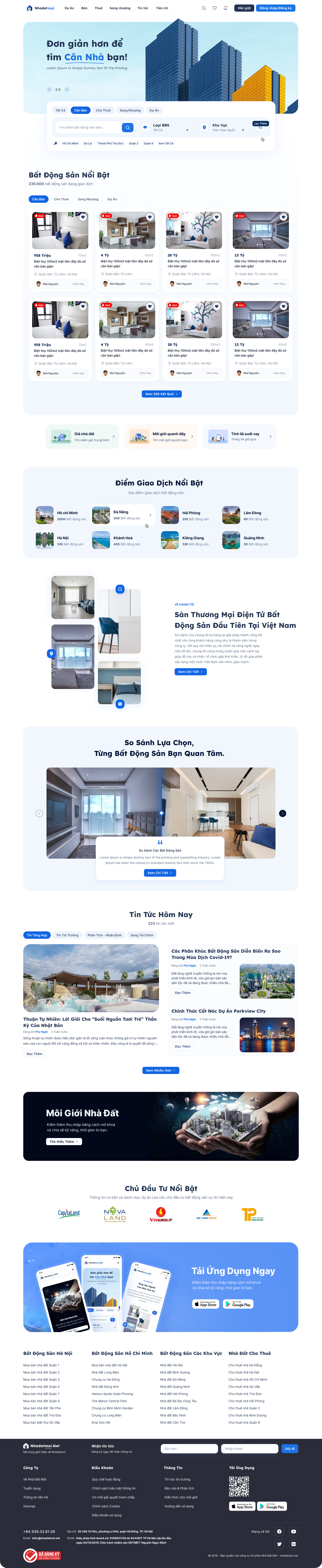 Real Estate Landing Page UI Design