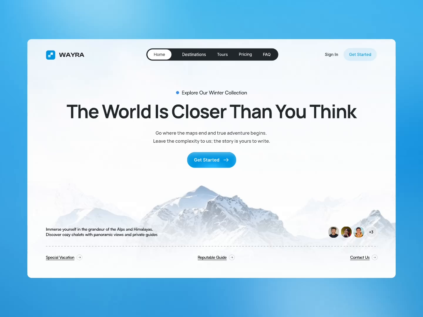 Landing Page Design for Travel Platform — TravelFlow