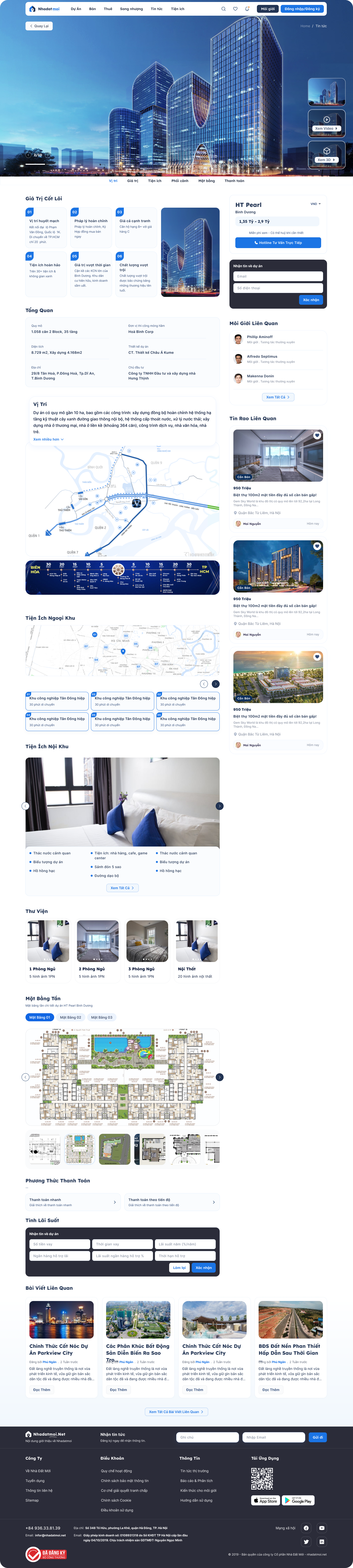 Real Estate Project Detail Page UI Design