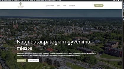 Šaltupio Kalvos — Real Estate Development Landing Page