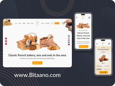 Bakery Web and Mobile Design app art branding design flat graphic design icon illustration illustrator logo logo design minimal mobile typography ui ux vector web web design website