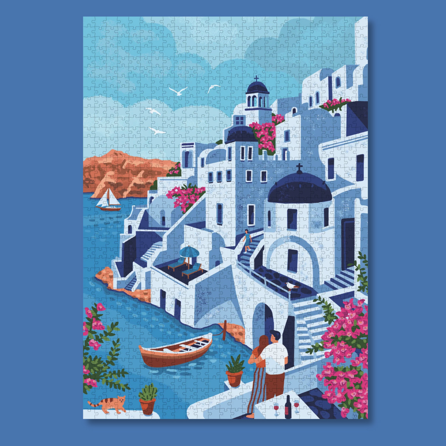 MasterPiece puzzle Santorini illustration