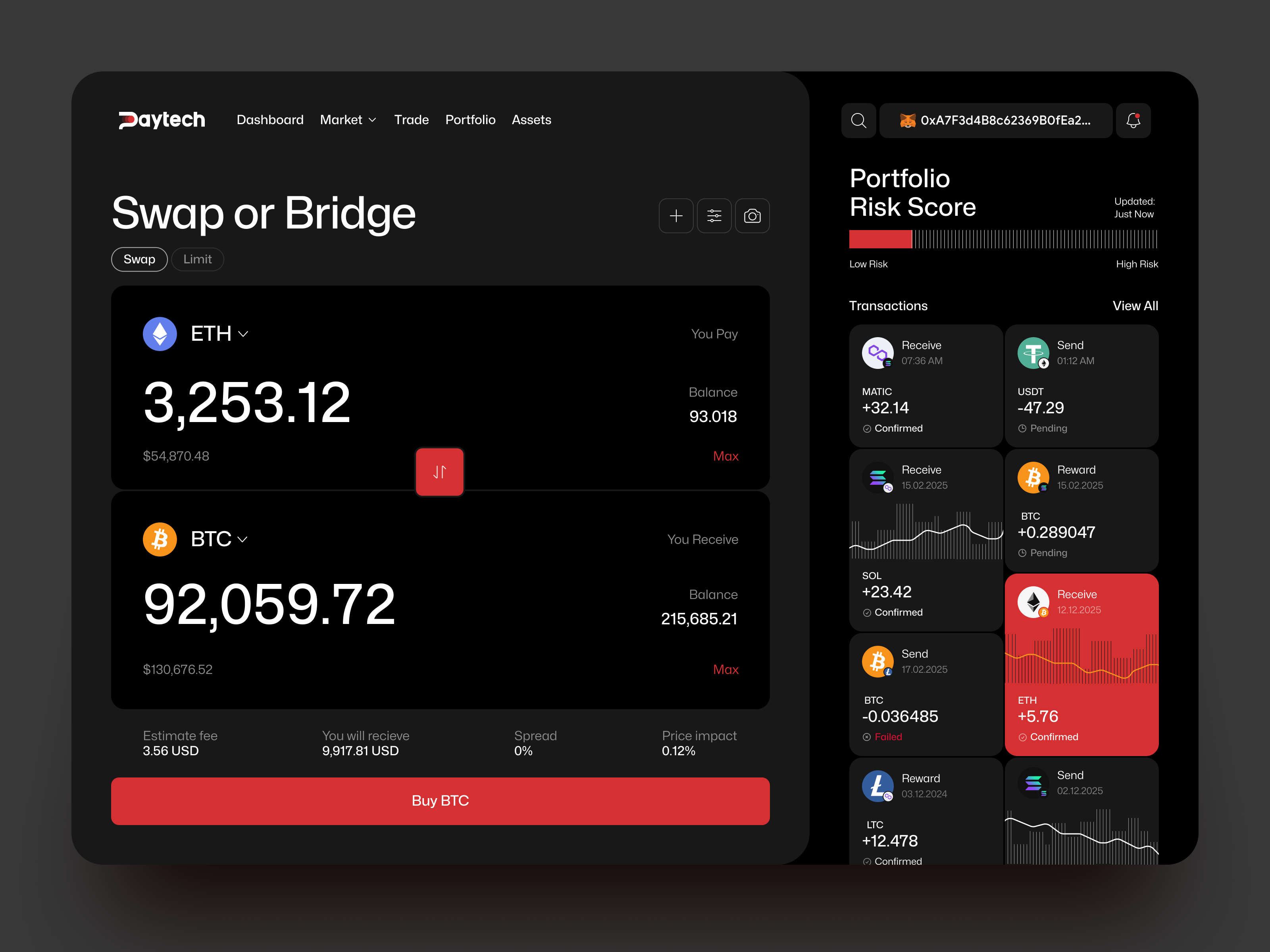 Crypto Trading Dashboard UI Design