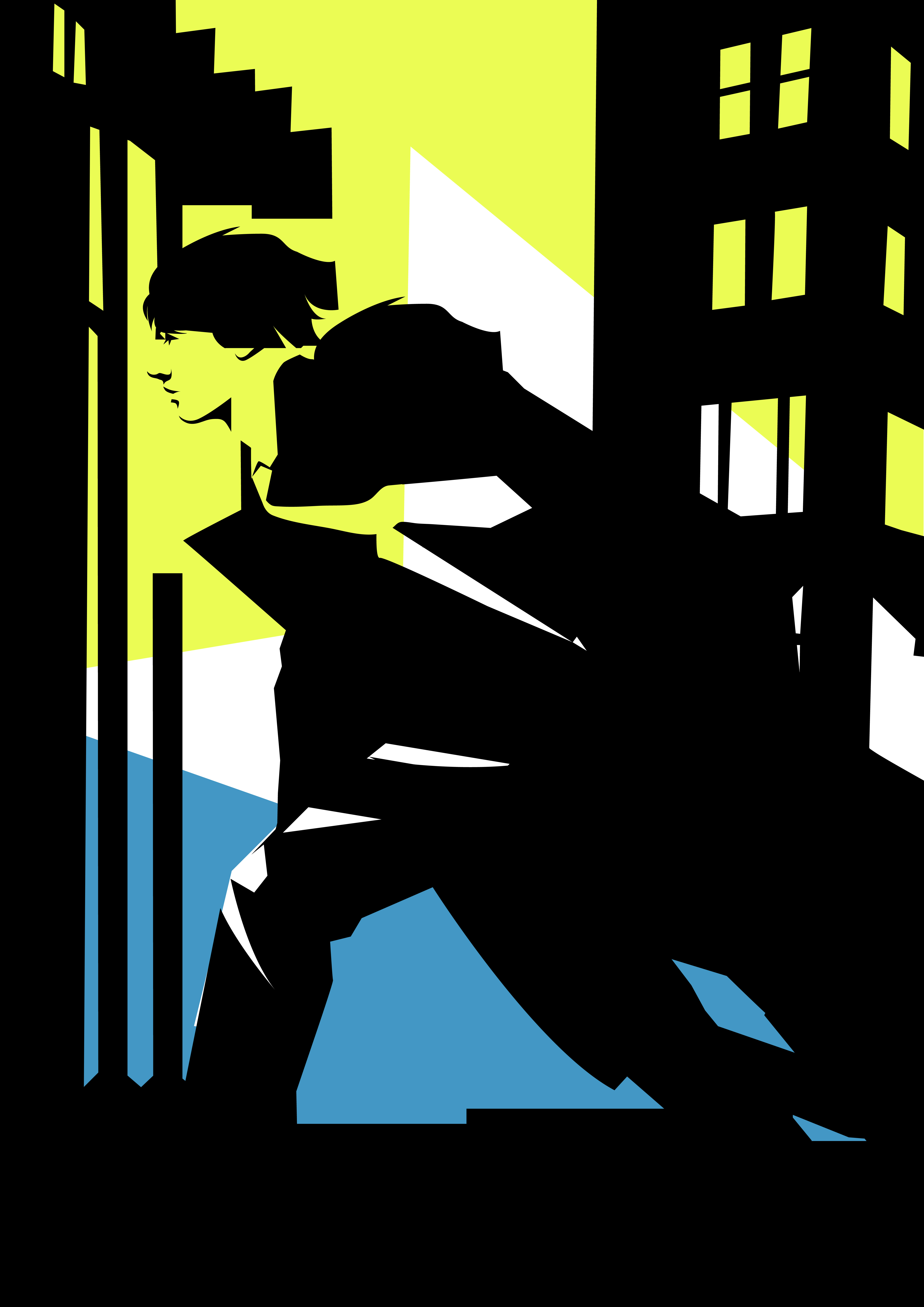 Running in a city abstract city city landscape composition cover cover illustration design editorail editorial illustration illustration laconic lines minimal pop pop art poster running in a wind wind