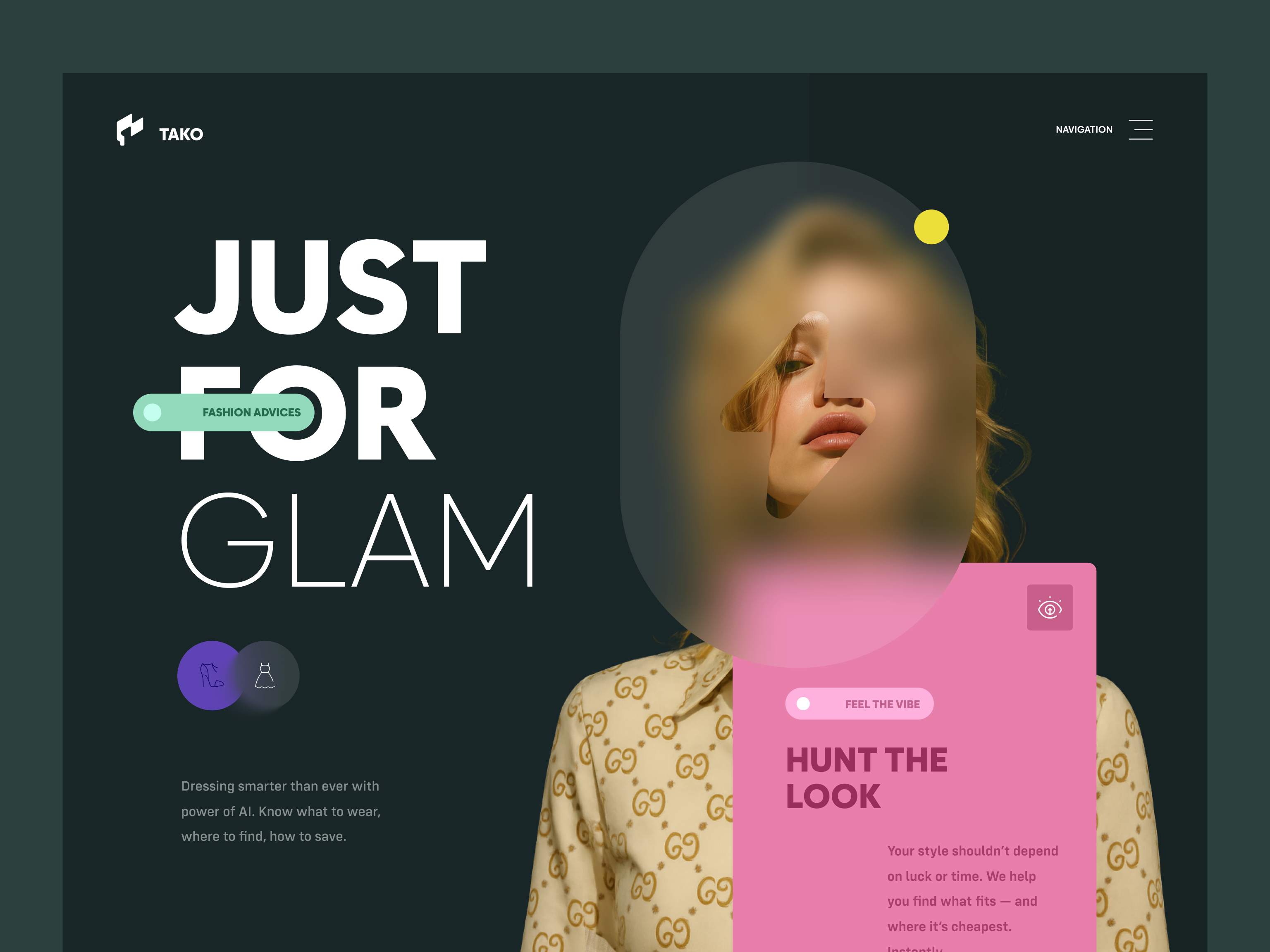 Fashion Advice Landing Page minimalism ui ux webdesign website