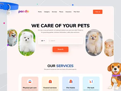 PetCare || Pet Care Landing Page Exploration clean design efficacy landing page pet landing page pet web design product responsive design ui ux web website website ideas websitecreative design