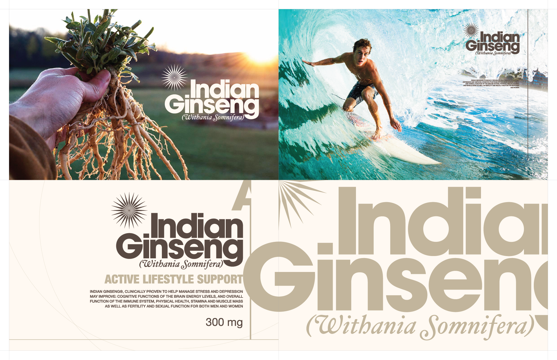 Indian Ginseng Active Lifestyle Support Branding