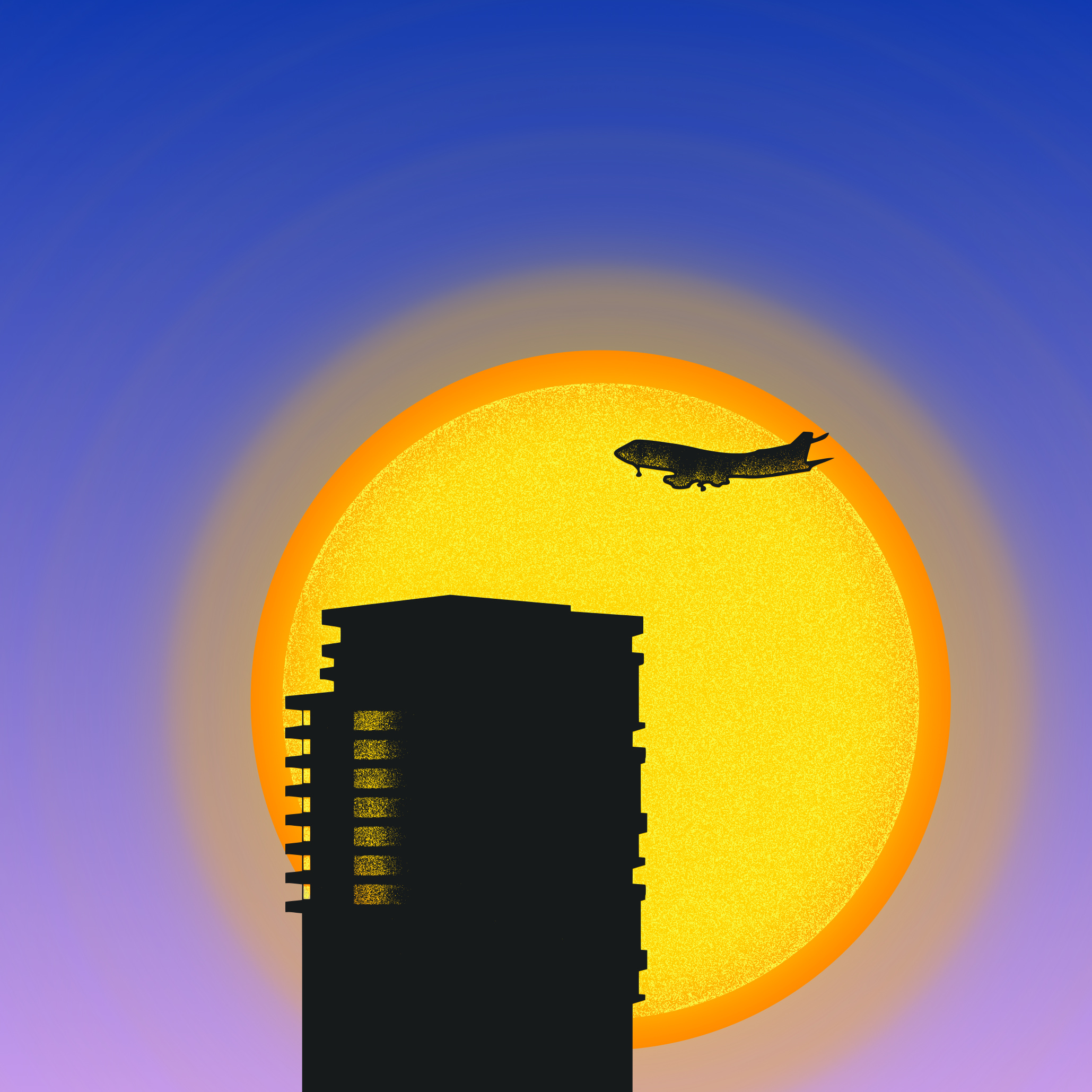 flight path ::version flight path flightpath illustration noise shunte88 sun vector