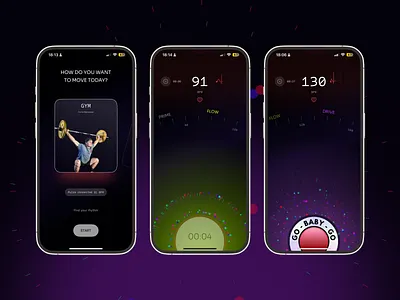 Echo - Adaptive Music Training App dark mode fitness heart beat ios mobile music training ui design ux