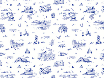 Bluegrass State — Modern Toile Illustration System