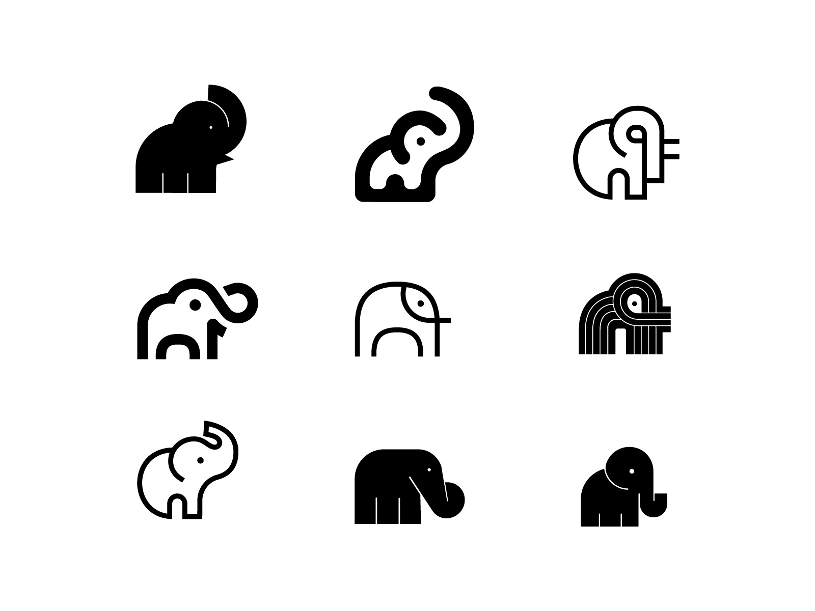 The elephant logo collection