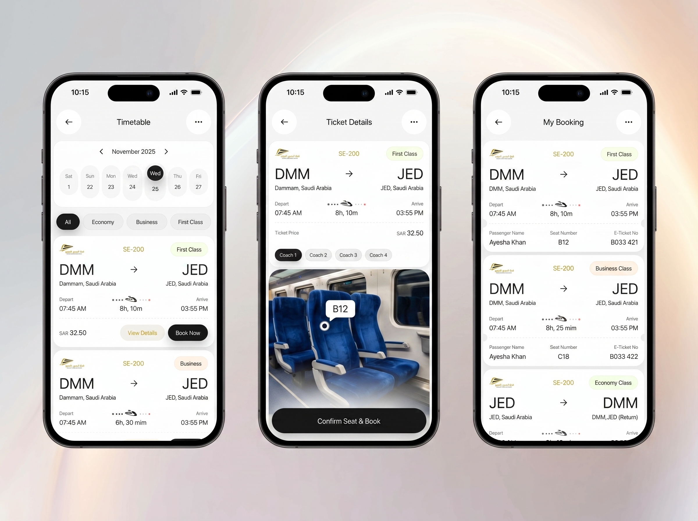 Train Ticket Booking Mobile App