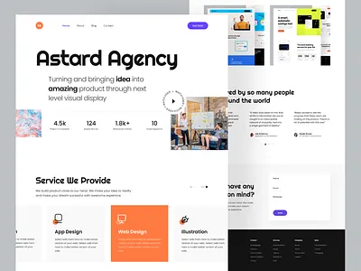 Creative Design Agency Landing Page Website agency agency website clean company creative creative agency creative direction design digital agency discover interface landing page portfolio portfolio website studio trending trendy ui ux website design