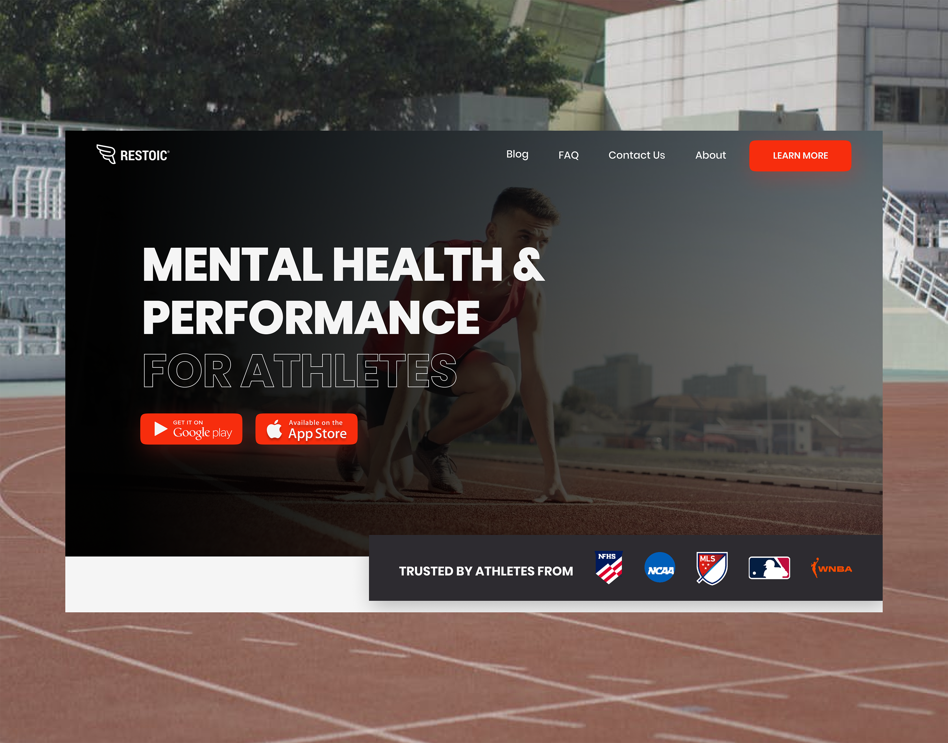 Restoic | Website Design animations app appdesign athletes branding design sport sport app ui ux web design