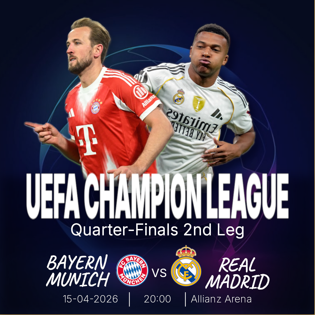 Bayern Munich v Real Madrid Preview. branding champions league design graphic design illustration logo poster poster design preview social media poster sports typography