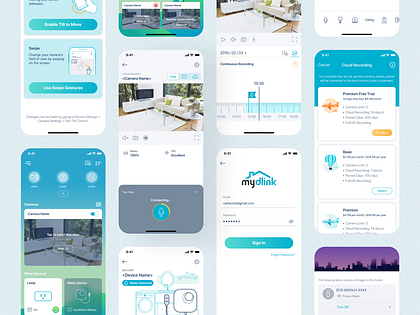 mydlink App — Mobile UI Design