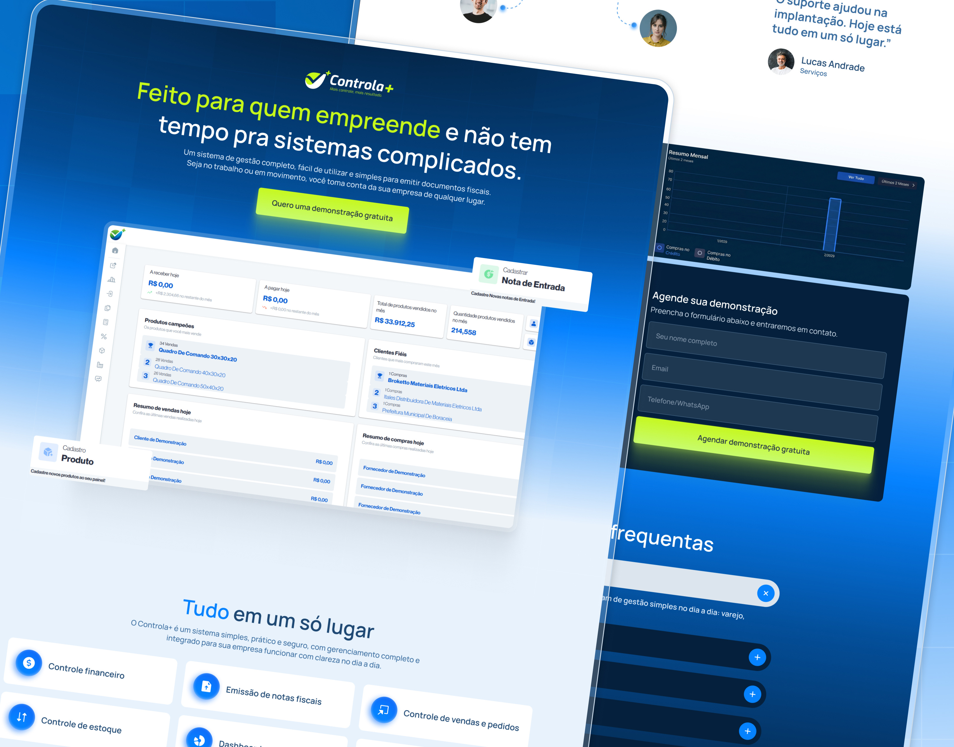 Controla Mais | Landing Page UI/UX controla mais figma design landing page ui ui design uiux web development web ui website