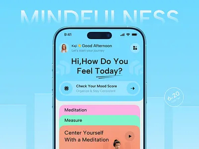 MENTAL HEALTH - MOBILE APP DESIGN FOR MIND FULNESS app design app designs app interfaces apps healthcare mobile app meditation meditation app mental health mind mindfulness mindfulness app mindfulness healthcare mobile app self care ui ux wellness