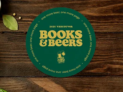 Branded coaster branding graphic design