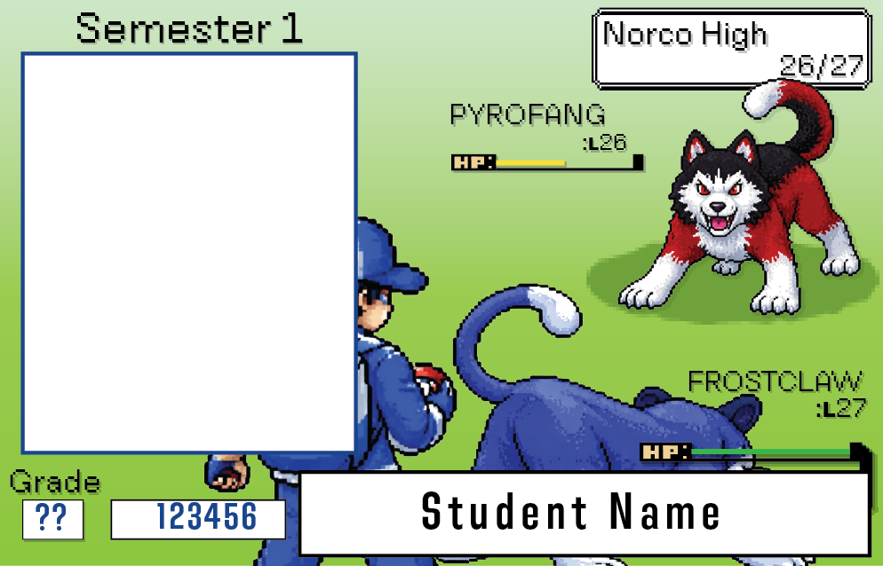 Pokemon Style School ID Card card id card pixel pokemon pokemon crystal pokemon platinum retro