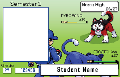 Pokemon Style School ID Card