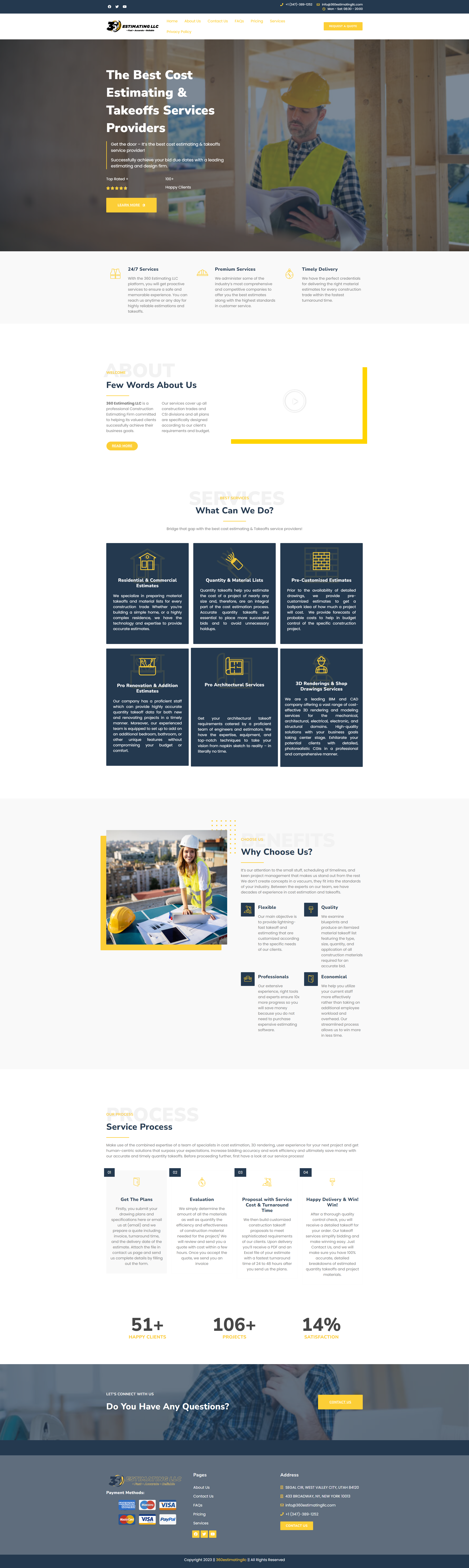 Estimating Company Website – Modern Construction Business UI business website clean design construction website corporate ui figma design landing page modern ui ui ui design ui inspiration ux design webdesign website ui