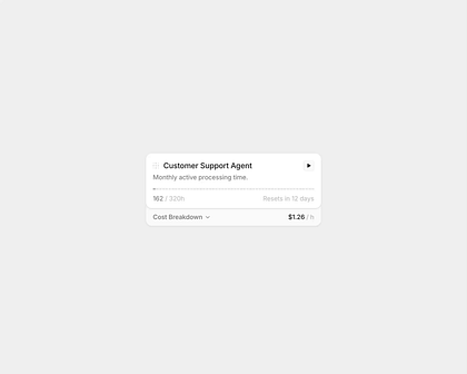 Agent Usage Card - Built in Claude Code