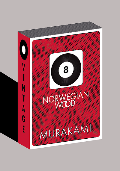 isometric book redesign of norwegian wood design graphic design illustration isometric vector