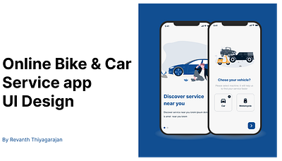 Online Bike & Car Service Application app branding design graphic design illustration logo typography ui ux vector