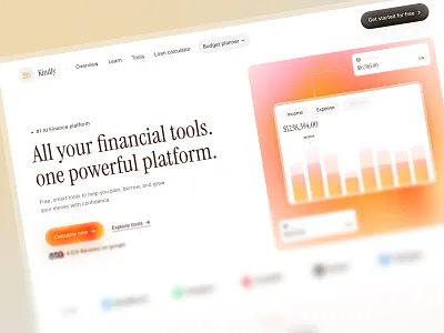 Kindly – Finance Platform Website Redesign admin dashboard app landing page budget planner saas finance dashboard landing page product design product landing page saas saas app saas builder saas landing page saas redesign saas web saas website redesign sales software web app web design website design website redesign