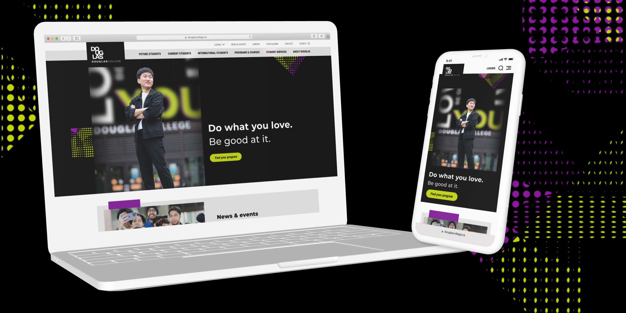 Douglas College new homepage