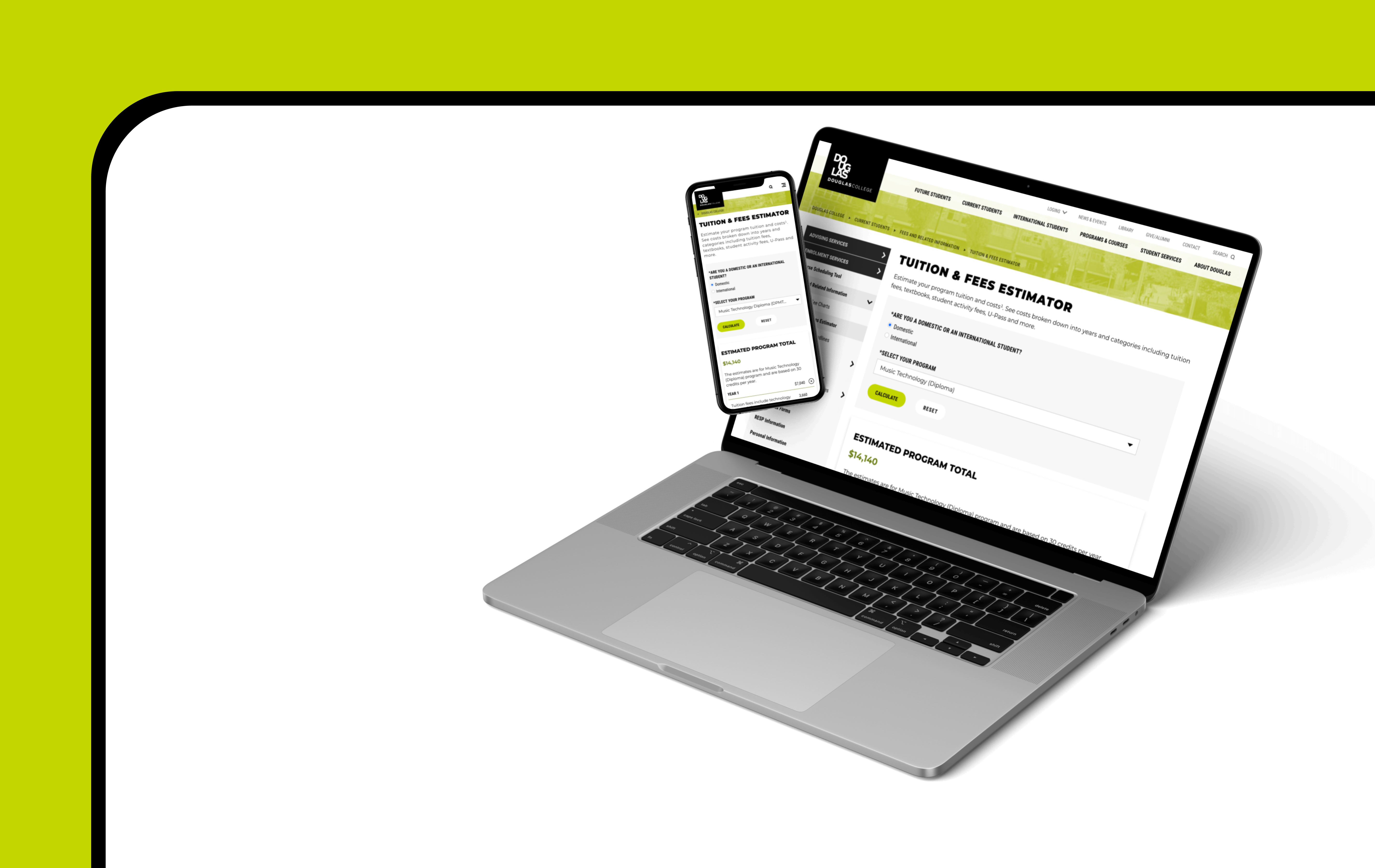 Tuition and fee estimator design