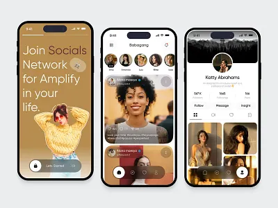 Babagang - Social Media Mobile App app branding chat clean facebook graphic design huzaifastuff instagram media message minimal mobile mobile app mobile design motion graphics social social media social media mobile app
