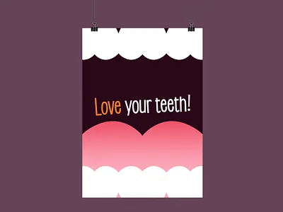 Love Your Teeth! | Typographical Poster font graphics illustration minimal poster sans serif simple text typography words