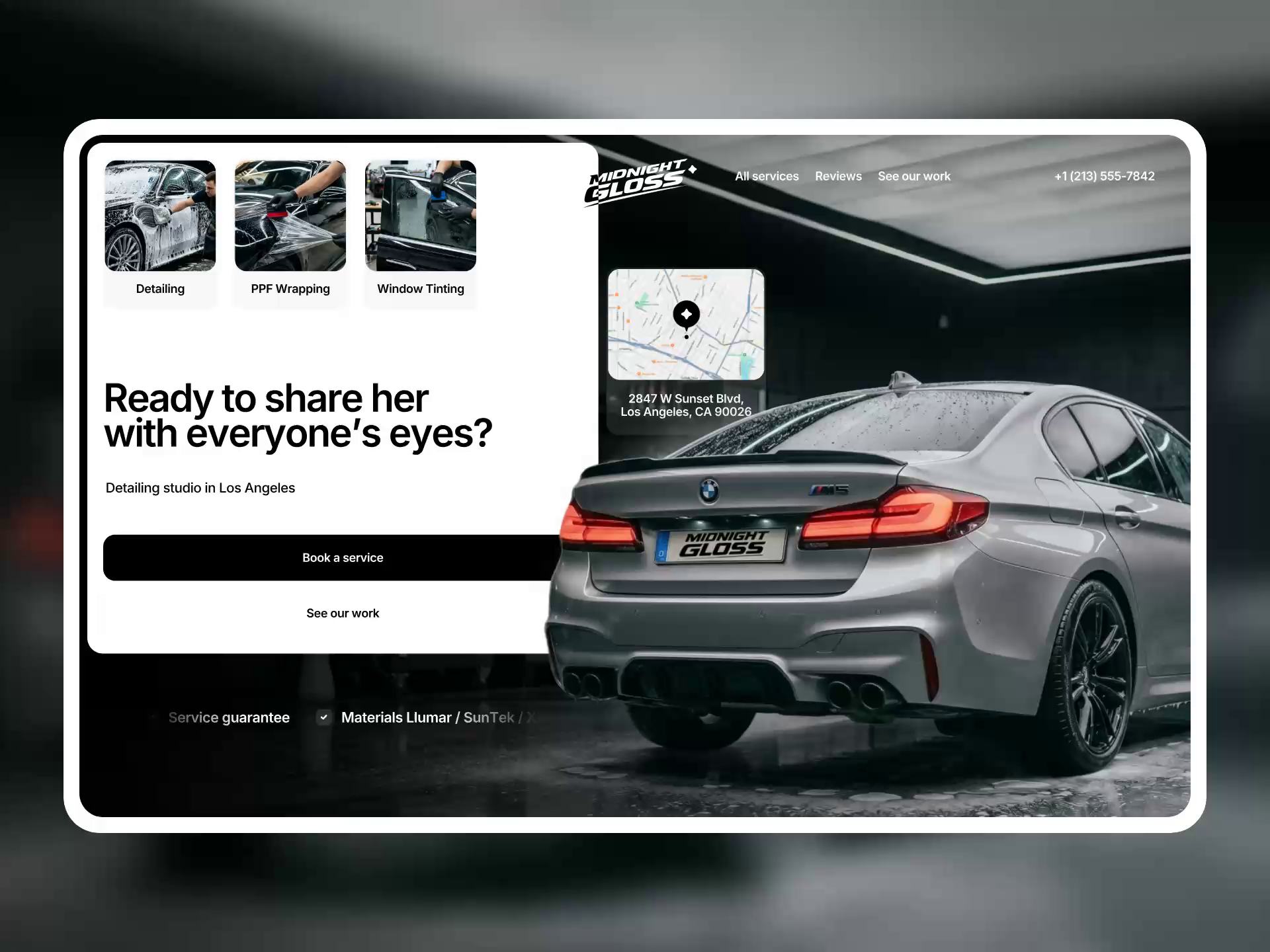 Detailing Studio Website Concept