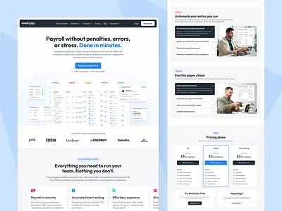 Workmax: UK Payroll & HR Website Design (Live) b2b saas brand identity figma to webflow homepage design hr software landing page payroll software product design responsive design saas design saas landing page saas website ui design ui ux uk saas web web design webflow website design website redesign
