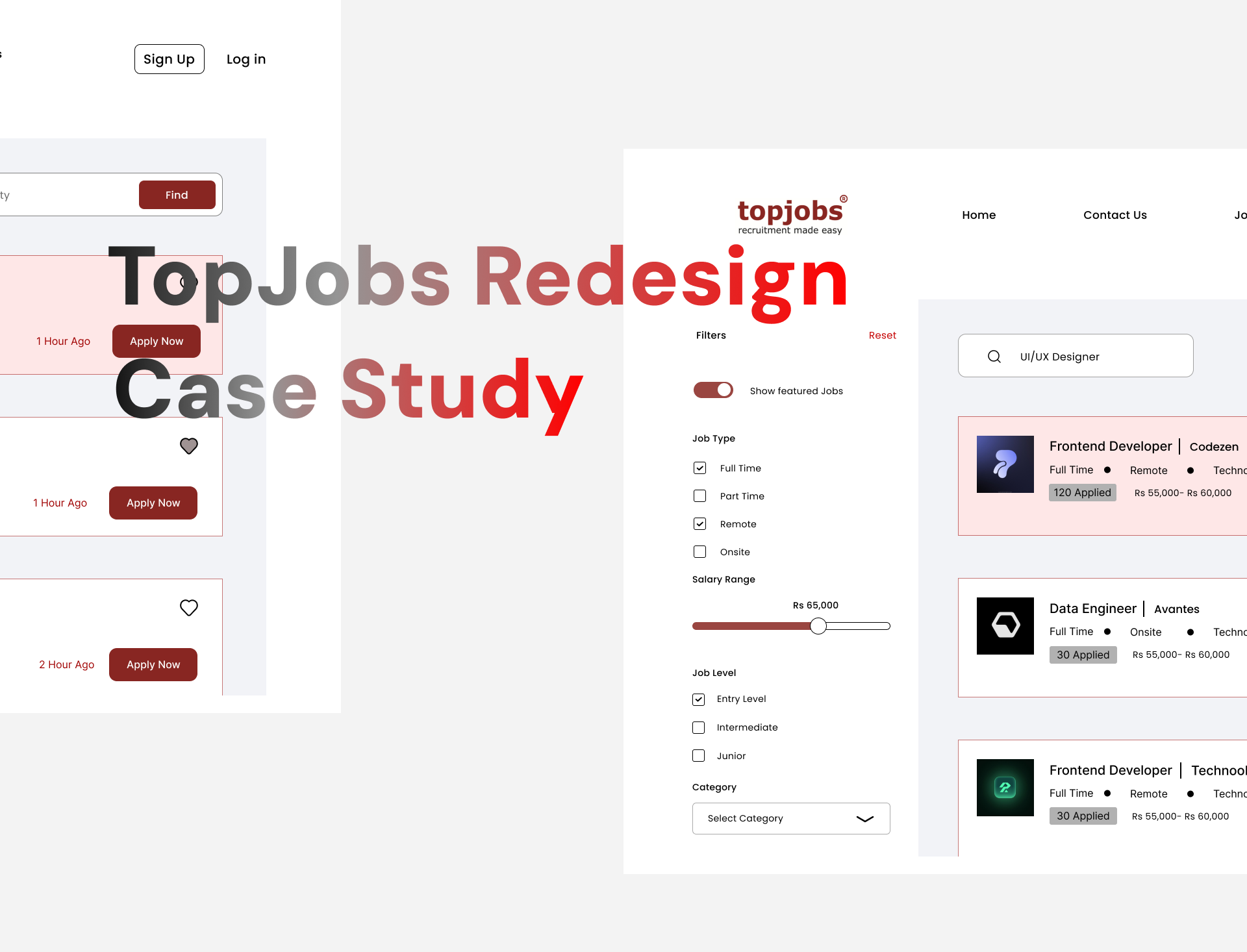 TopJobs.lk Website Redesign — Modern Job Search Experience