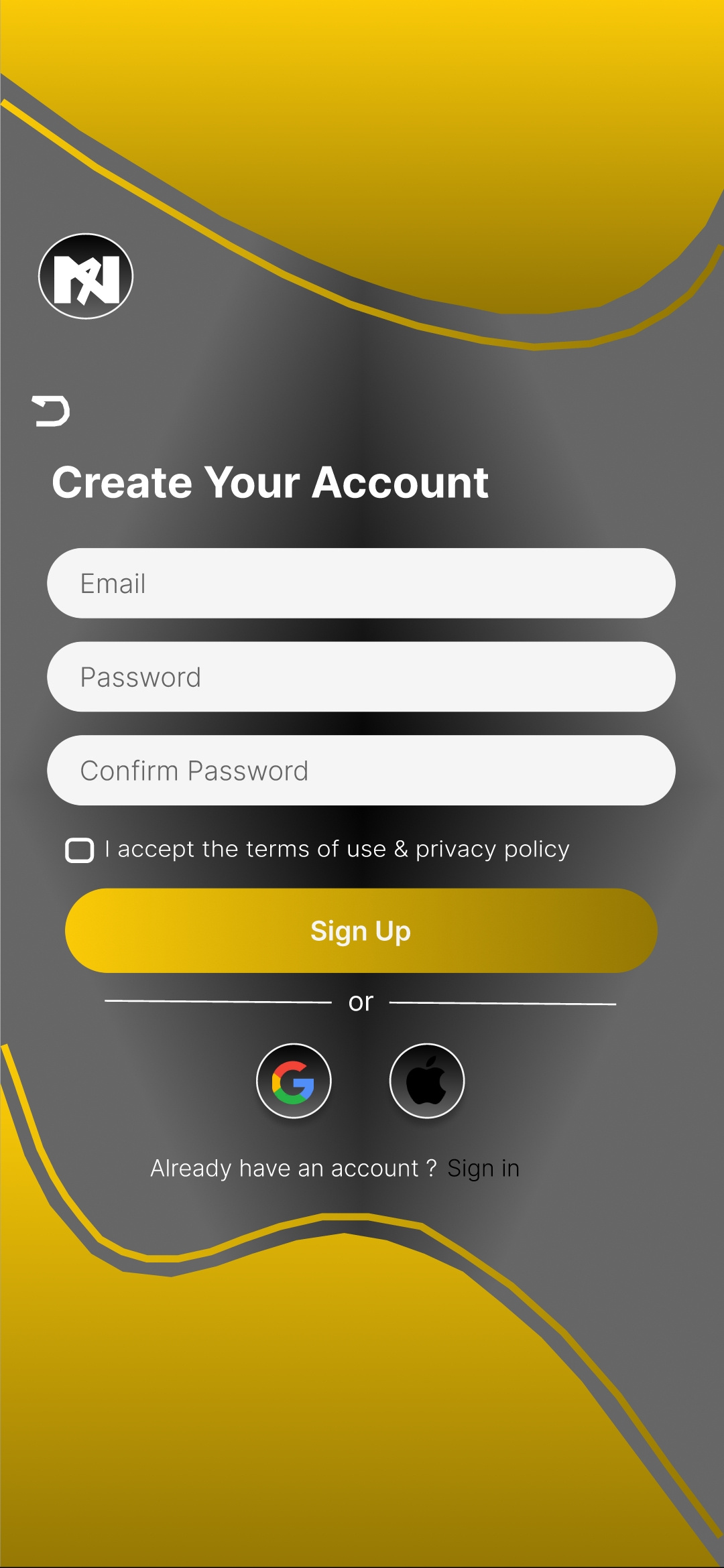 Sign Up Page Design – Daily UI Challenge #001