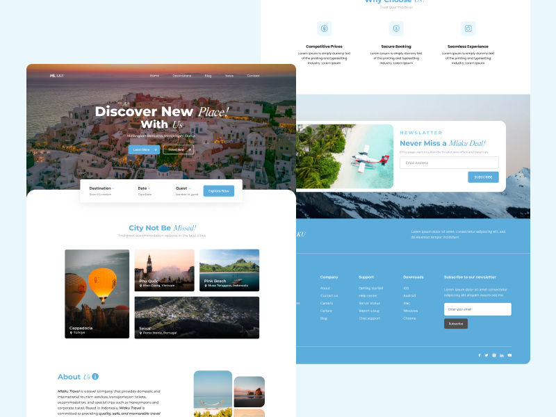 "Mlaku" Travelling Web Design