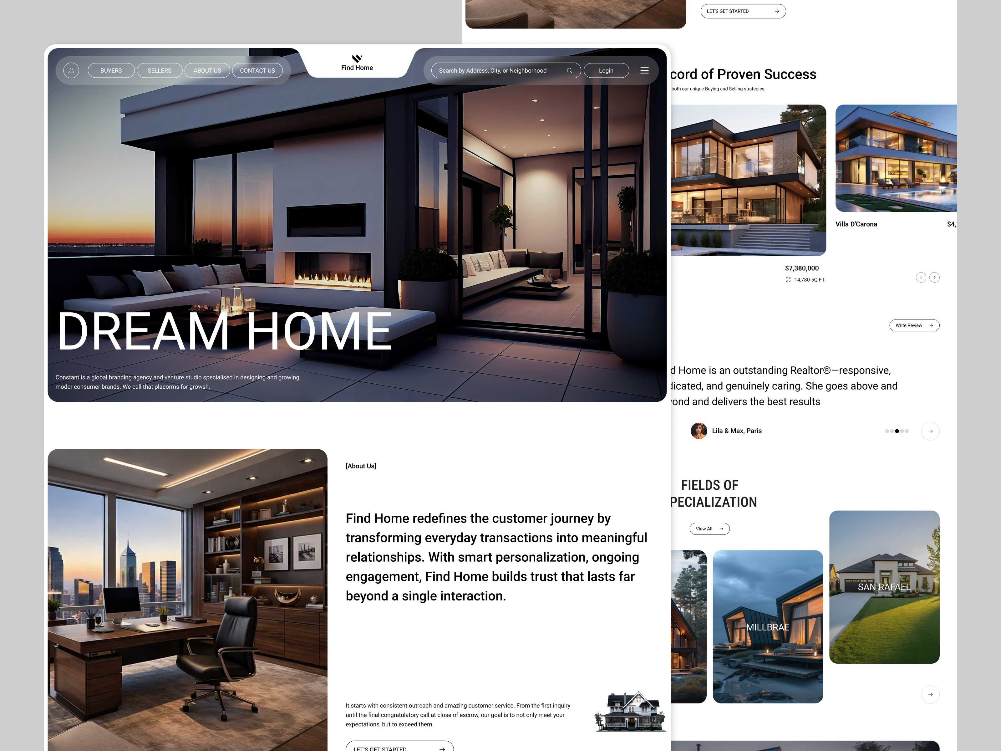Real Estate Website Design | Luxury Property Platform UI/UX