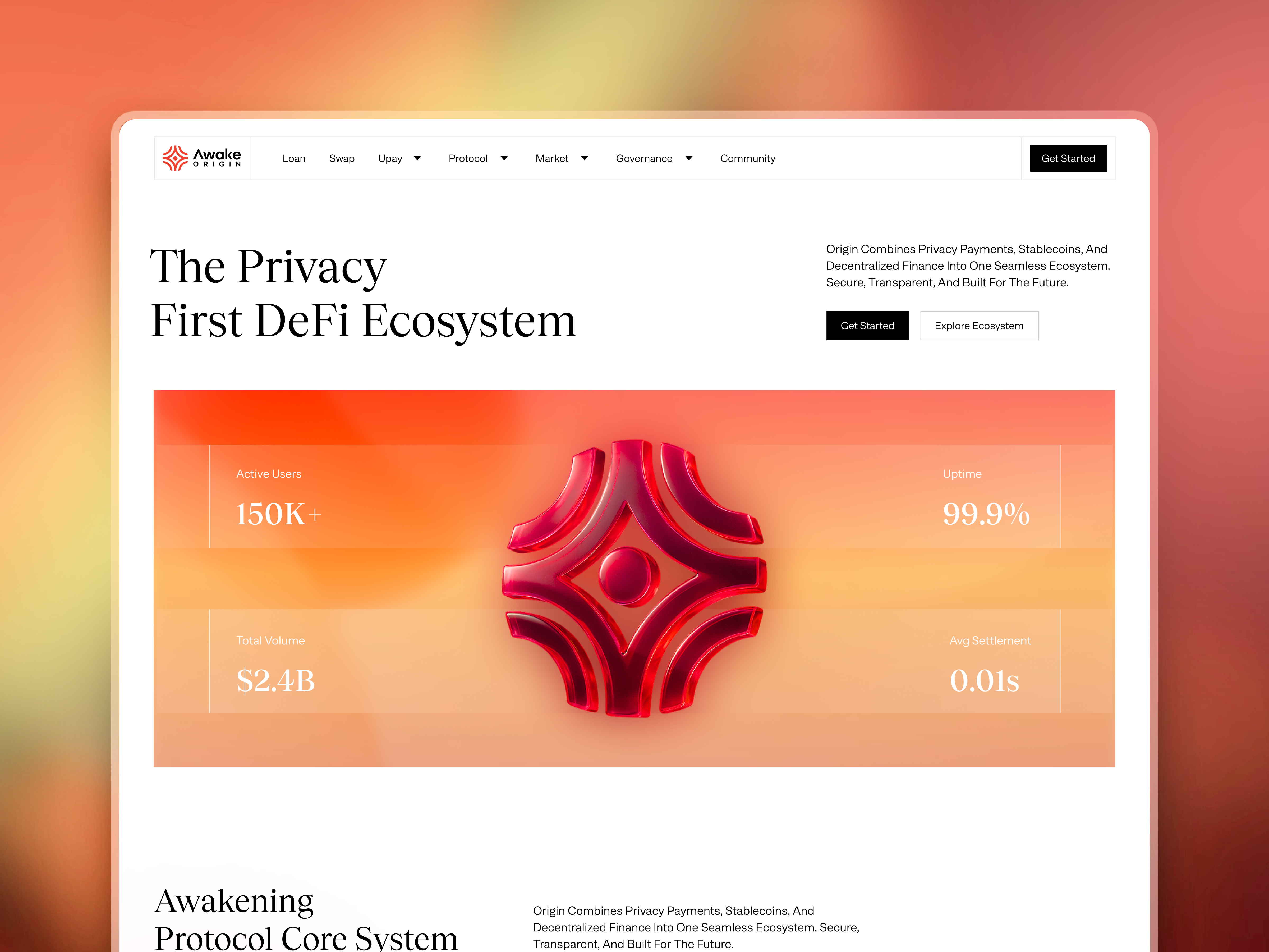 Crypto Defi Ecosystem Website Design crypto crypto exchange crypto landing page crypto trading platform defi defi ecosystem defi landing page defi website fintech website modern ui landing page saas web app trading platform web3 web3 blockchain