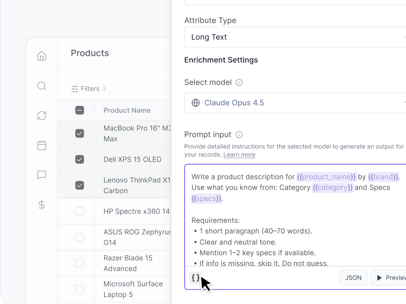 Configure Attributes