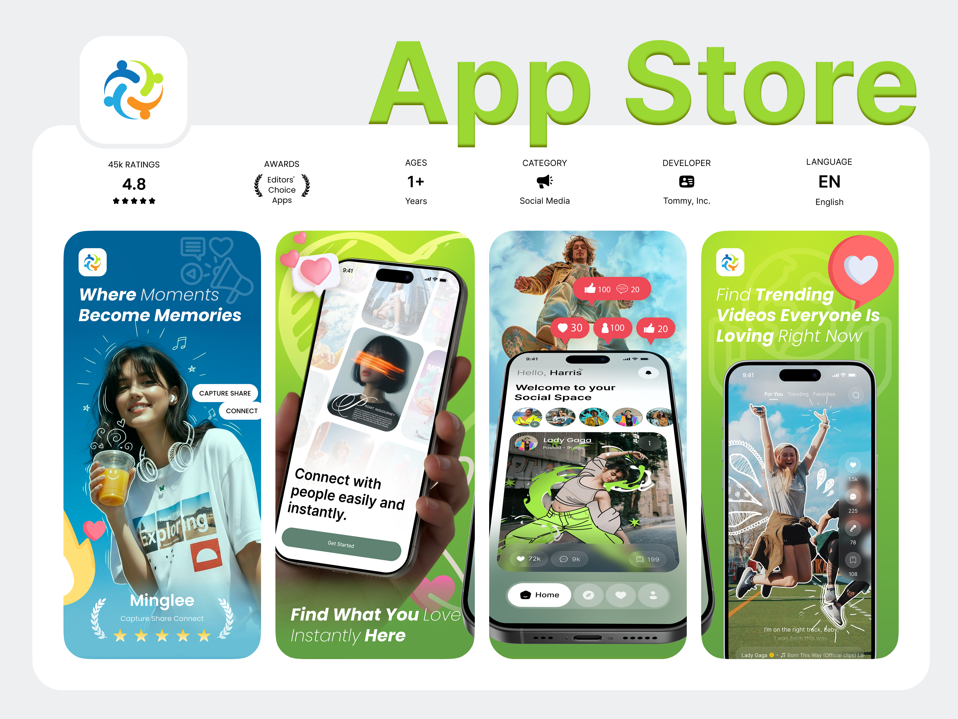 App Store Screenshots Design (App Store Preview)