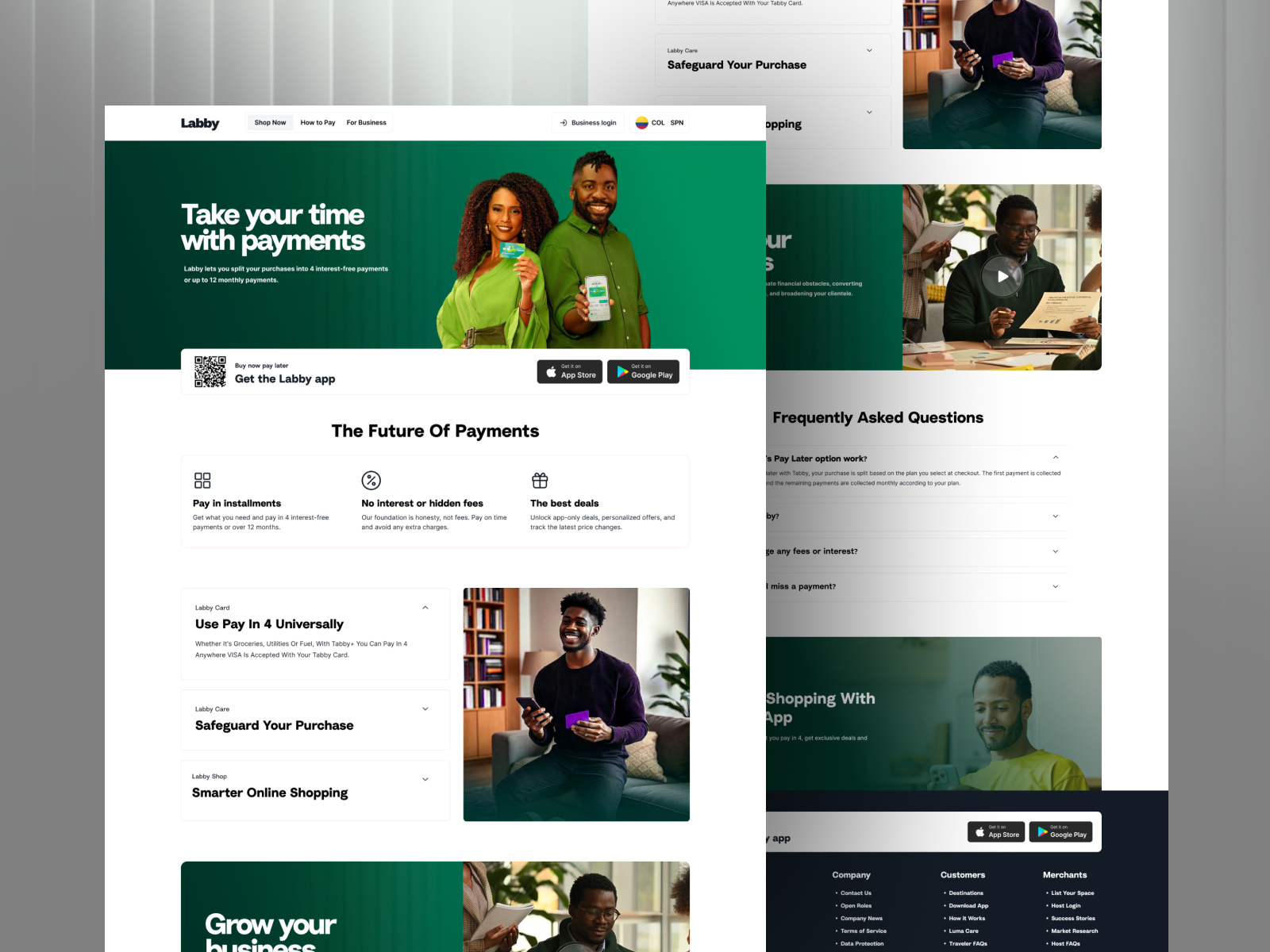 Buy Now Pay Later Platform - Website Redesign buy now pay later interface pay later platform product redesign service startup ui ux web
