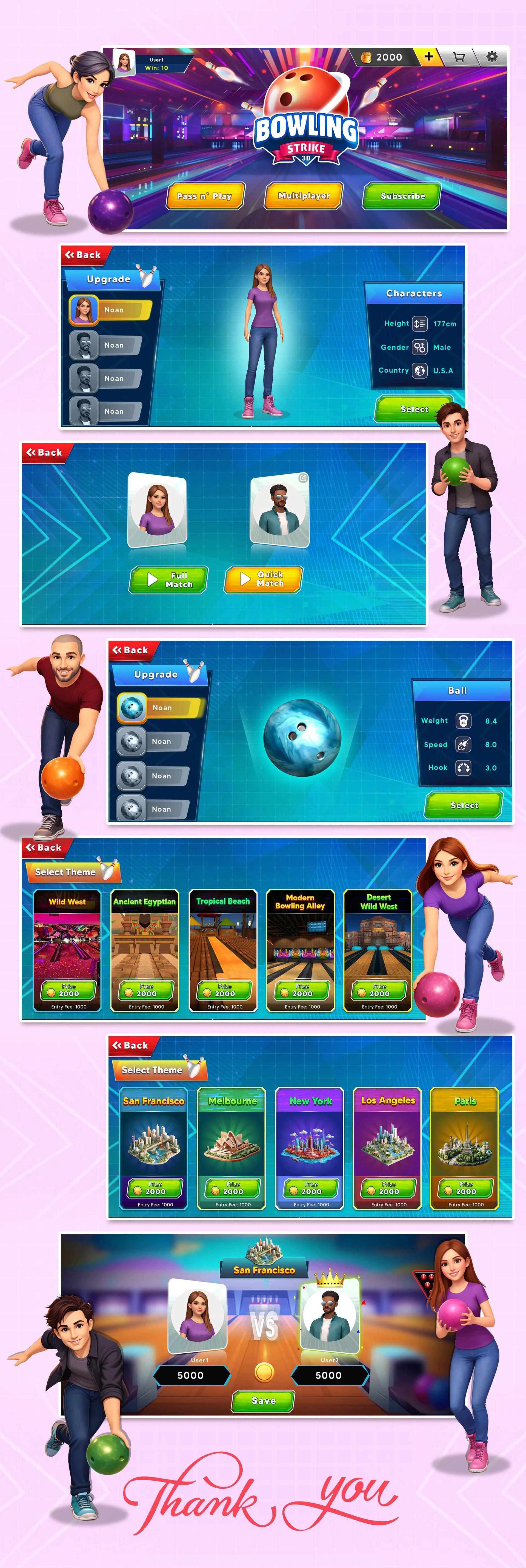 Bowling game art